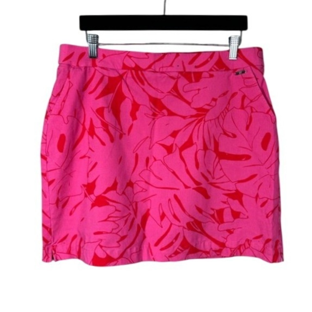 Rafaella Women's Pink Red Tropical Floral Print‎ Golf Skort Skirt Skort Size XL